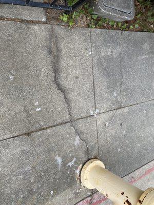 Cracks on sidewalk which city is not responsible to fix