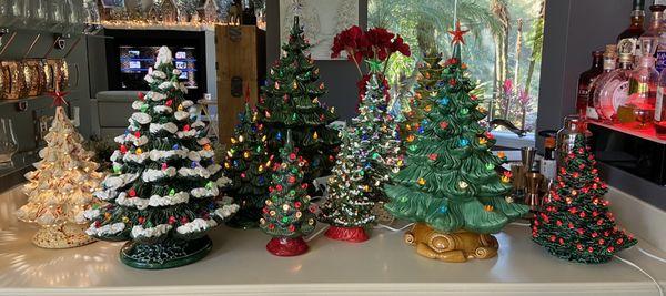 Antique Christmas ceramic trees