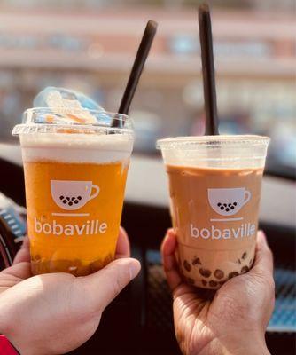 Coffee milk tea with boba