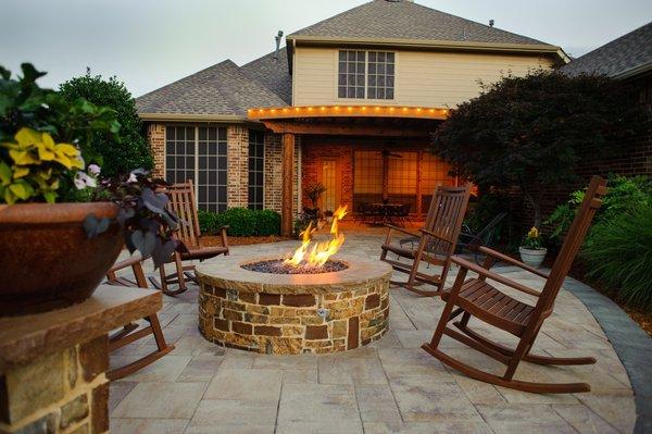 Firepit & Belgard Pavers, Allen, TX