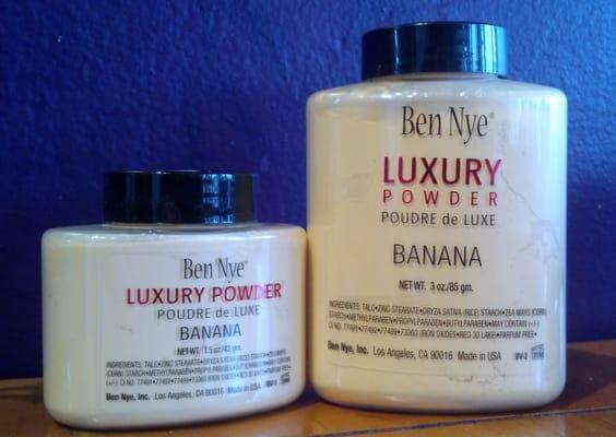 Complete line of Ben Nye theatrical makeup including BANANA POWDER