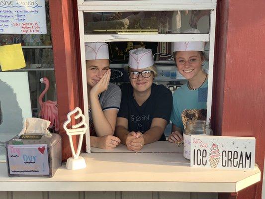 What's sweeter than the ice cream? The staff!