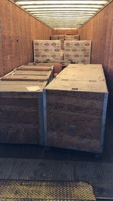 dry crates going to Canada