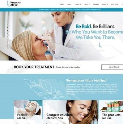 Web store design for Washington DC spa