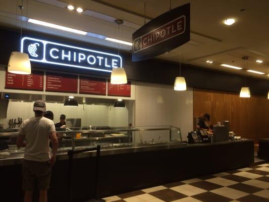 The food court Chipotle downstairs