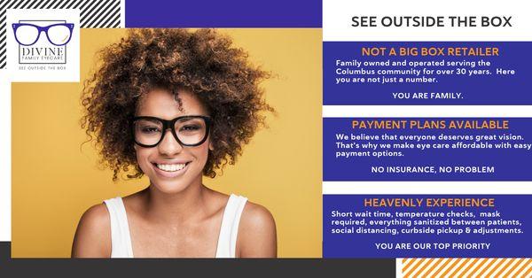 See Outside the Box with Divine Family Eyecare