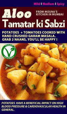 Aloo tamatar ki sabzi. Vegan