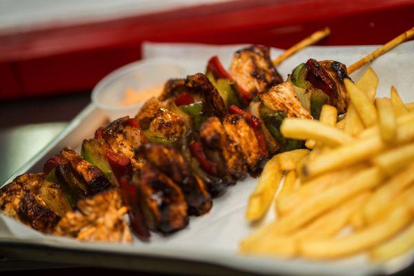 Delicious Chicken or Ribeye Kabobs