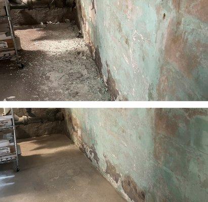 Basement renovation cleanup