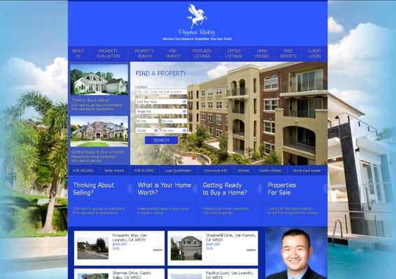 real estate website design for Pegasus Realty