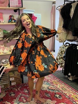 We love it when our friends feel amazing in our Orange Blossom dress!