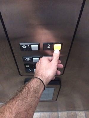 Take the elevator up to get in