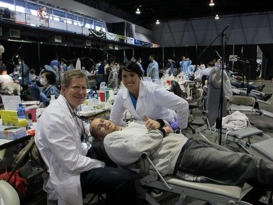 Dr.Judd and assistant Jessica volunteering their time at RAM 2012