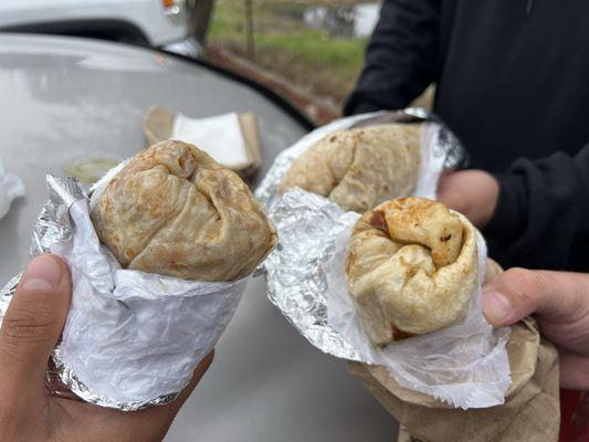 Breakfast and Super Burrito.