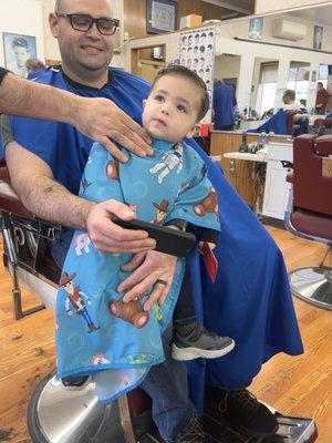 My sons second haircut with Jack!