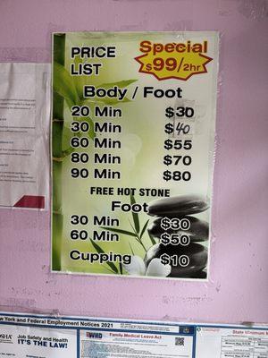 Price List