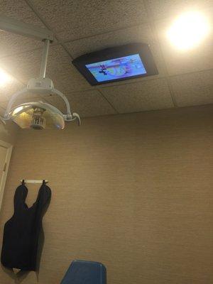 Tv on the ceiling for when the kids lay back