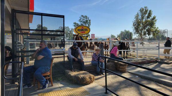 Horse corral for horse parking!