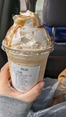 Salted caramel frappe