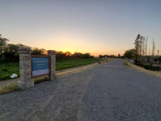 Trail entrance from Ranch Drive