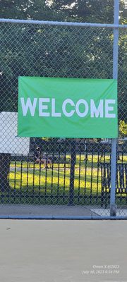 Welcome sign