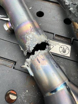 Crappy weld job that I was told was my fault.