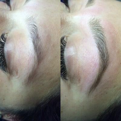 Brow design & tint before/after.