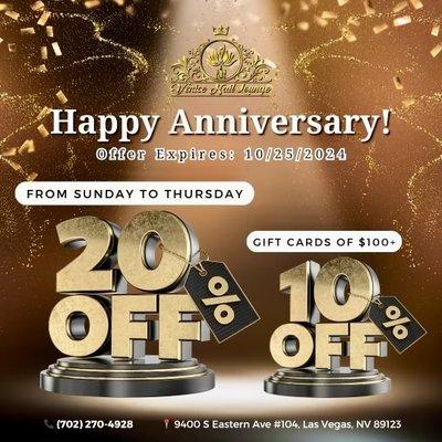 Anniversary Offers!!