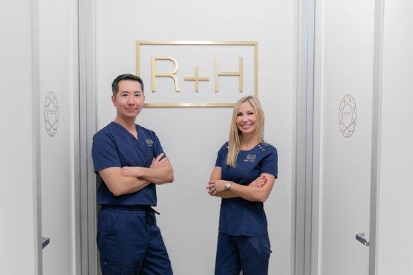 Dr. Young and Heidi PAC.  Co-owners of R+H Aesthetic Medicine and R+H PrivateCare.