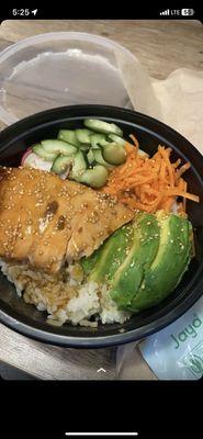 teriyaki Asian-Style Salmon Rice Bowl