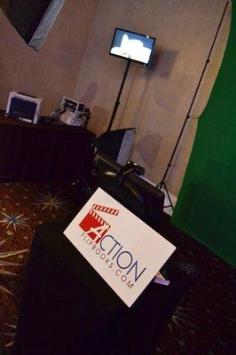 A Green Screen studio for events that creates Animated Flipbooks that guests get to take home.  Guests get to actually choose the background