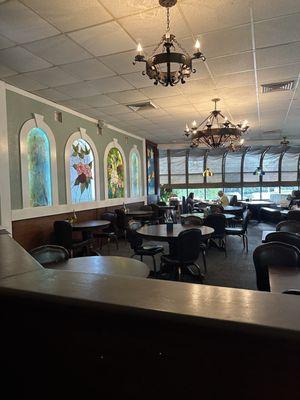 Inside dining area