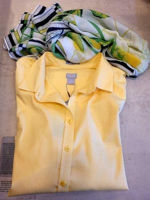 Blouse and scarf for a gift