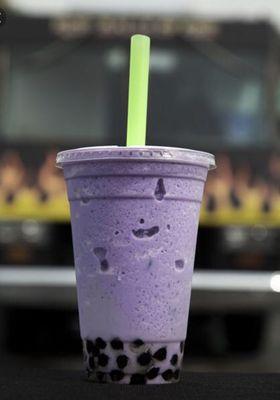 Taro with boba smoothie