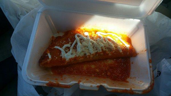 I had the chicken enchiladas. They were quite big and flavorful. I have to come again to try some other dishes.