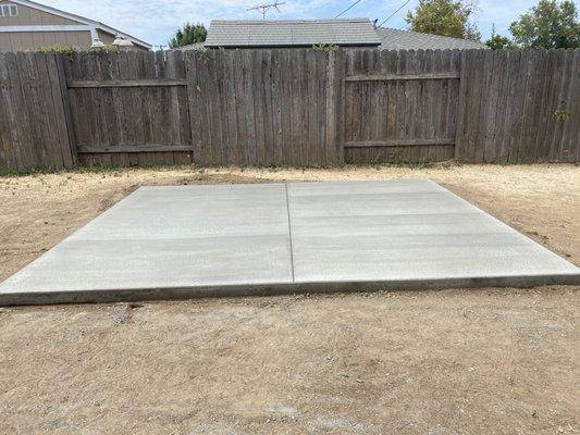 Concret pad for Tuff Shed