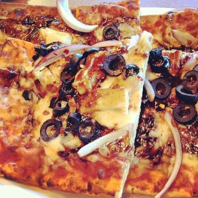 Korean BBQ Chicken Flatbread Pizza