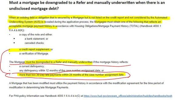 Here is a copy indicating being on time on the mortgage for 2 years. We were told 1 year and we have been on time 16 months.