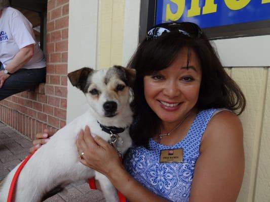 One of our agents volunteering for community service day and her new furbaby!