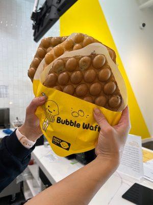 Oreo, matcha, and boba bubble waffle!