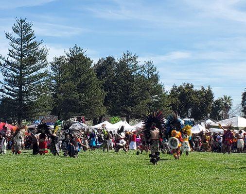 Aztec dancers/ traditional performance