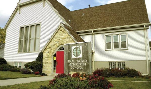 Small World Montessori is located in Racine in a beautifully renovated church.