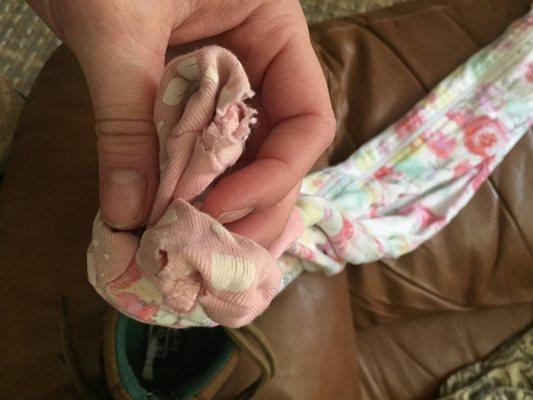 Holes in the feet of this sleeper