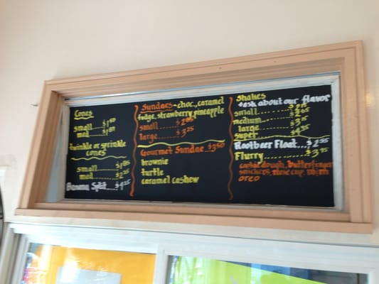 Menu board