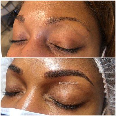 Microblading before meets after