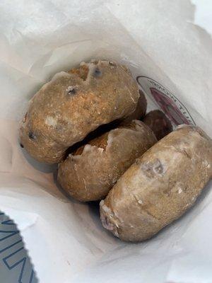 Best blueberry donuts ever! Always perfect! Soft, Tons of blueberries and good for days!