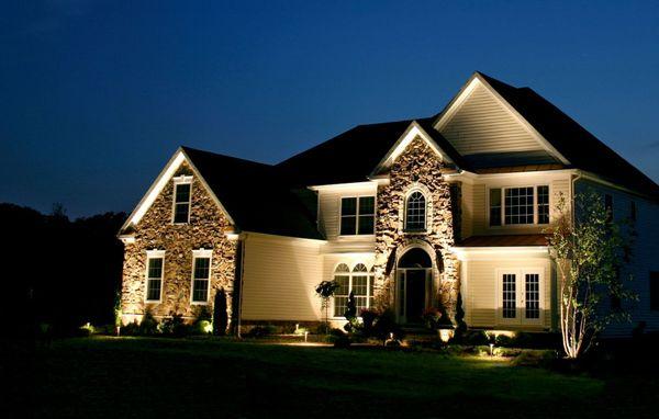 Landscape Lighting house in Bucks County