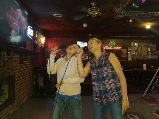 GM and Asst Mgr trying out self service Karaoke at Silver Inn