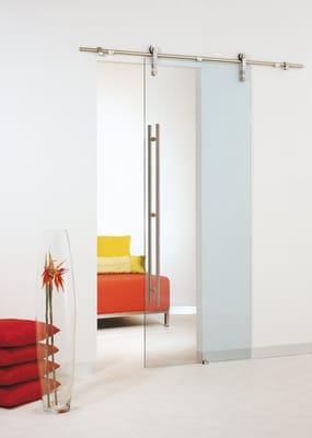 Frameless Glass Barn Entry Door