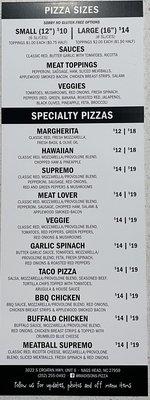 Pizza menu (new)